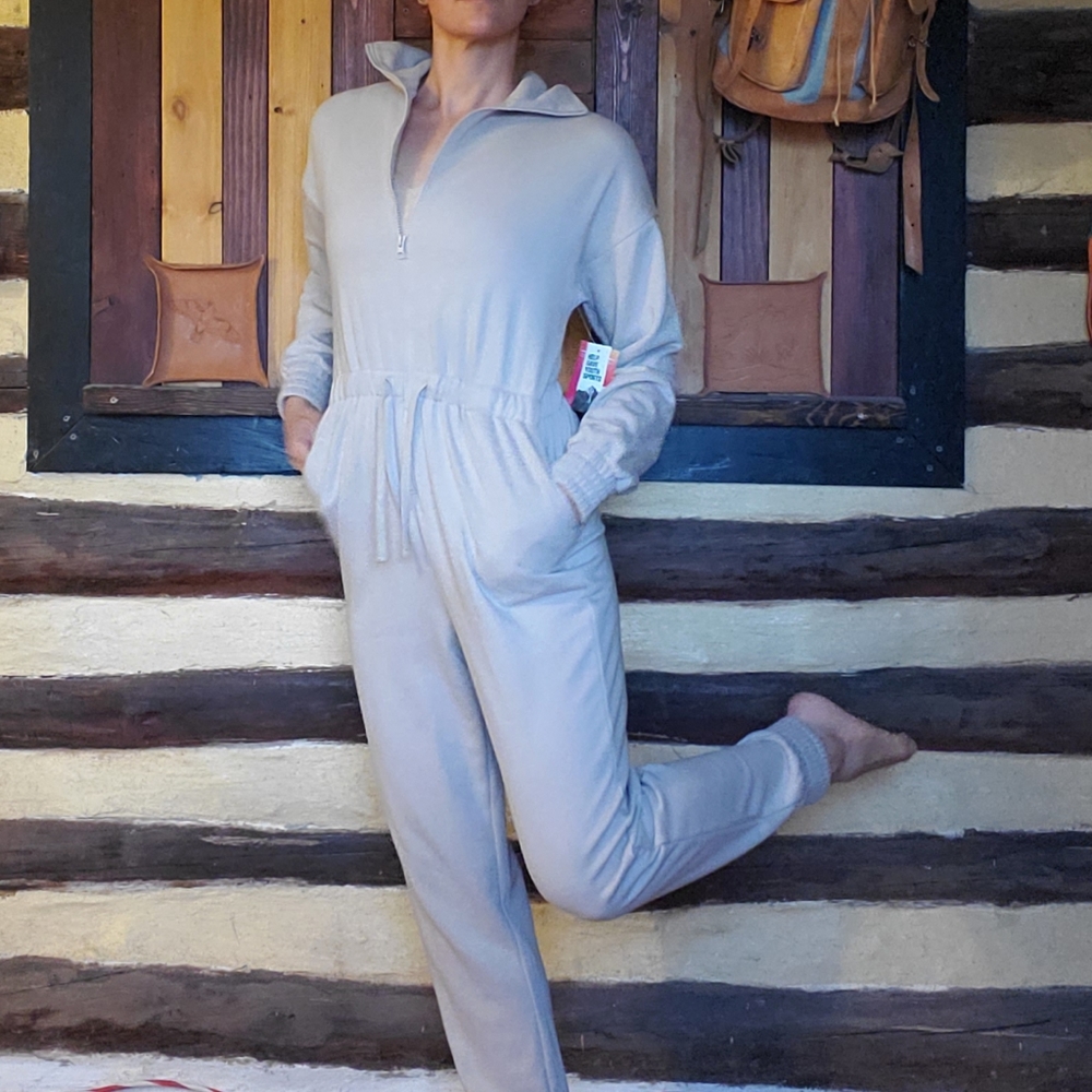 DSG Terry Jumpsuit Concrete Taupe